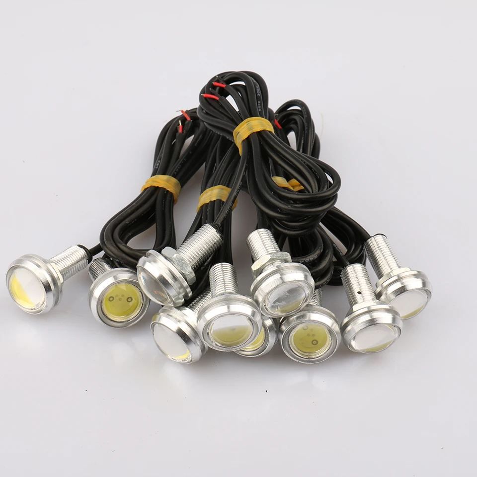 10 шт. Супер Яркость Орлиный Глаз ПРИВЕЛО 23 мм Серебро Оболочки DRL Дневные Ходовые