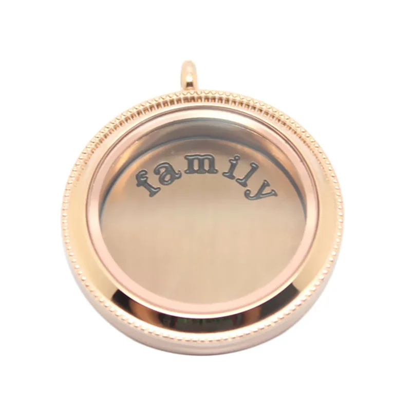 30mm Carved beads Twist glass floating charms locket pendant necklace Memory photo Lockets With Free Floating Charms | Украшения и