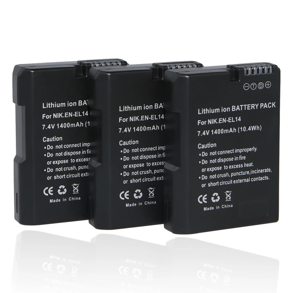 3 шт. аккумулятор Fullcod для камеры Nikon D5200 5100/3100/3200 P7100 ENEL14 EN EL14 Nikon|battery for nikon|camera