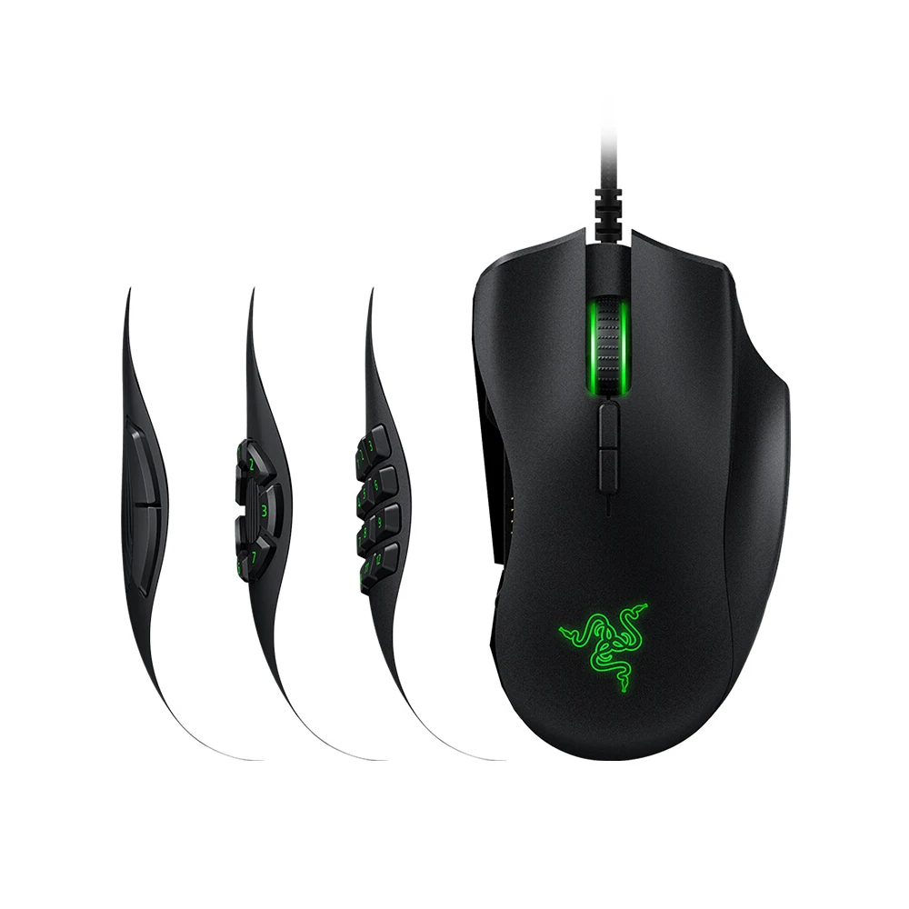 Игровая мышь Razer Naga проводная 16000 точек/дюйм оптический датчик Chroma RGB Lighting 2/7/12