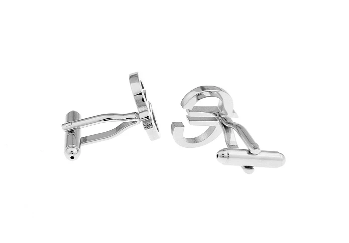 Мужские Запонки с символами евро медный материал серебристый цвет | Украшения и