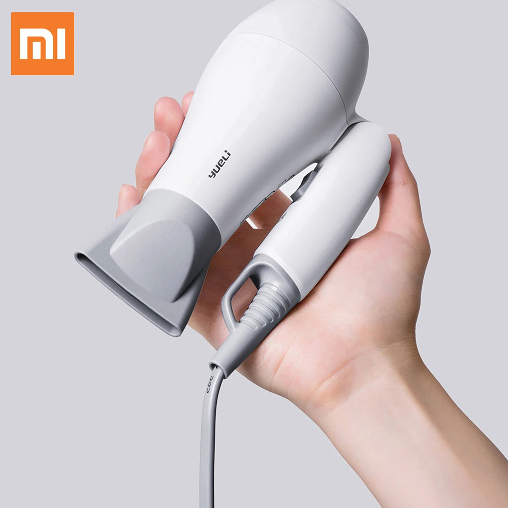 Xiaomi Yueli Фен складной компактный защита от перегрева Портативный Дорожный фен 1200
