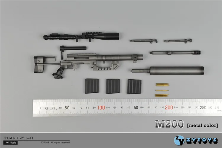 Brand New 1/6 Масштаб Оружие Модель Игрушки Барретт M82A1/M200 Снайперская Винтовка Для 12