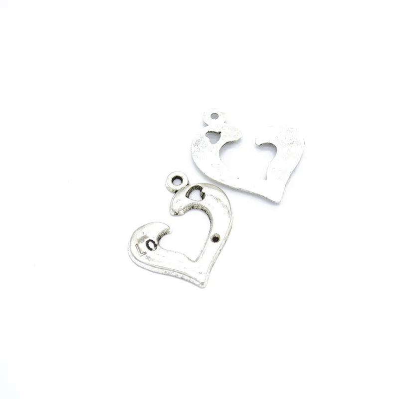 

40pcs Heart Charms DIY Jewelry Making Pendant Fit Bracelets Necklaces Earrings Handmade Crafts