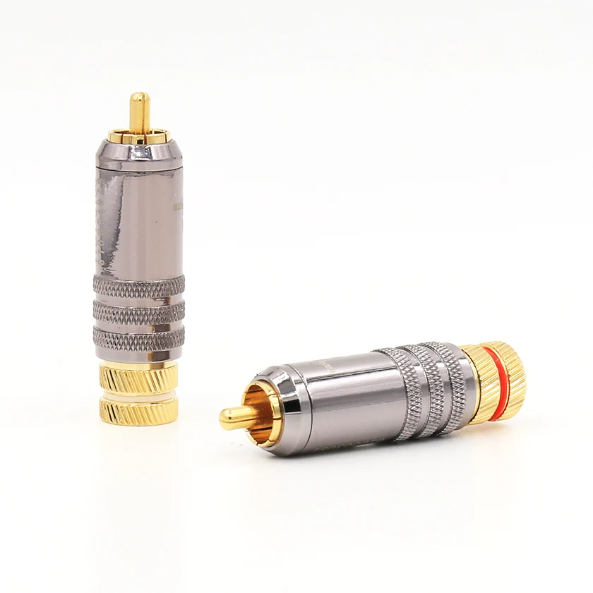 WBT Hi-End 24K позолоченный штекер RCA прочный разъем винты пайка Блокировка Аудио Видео