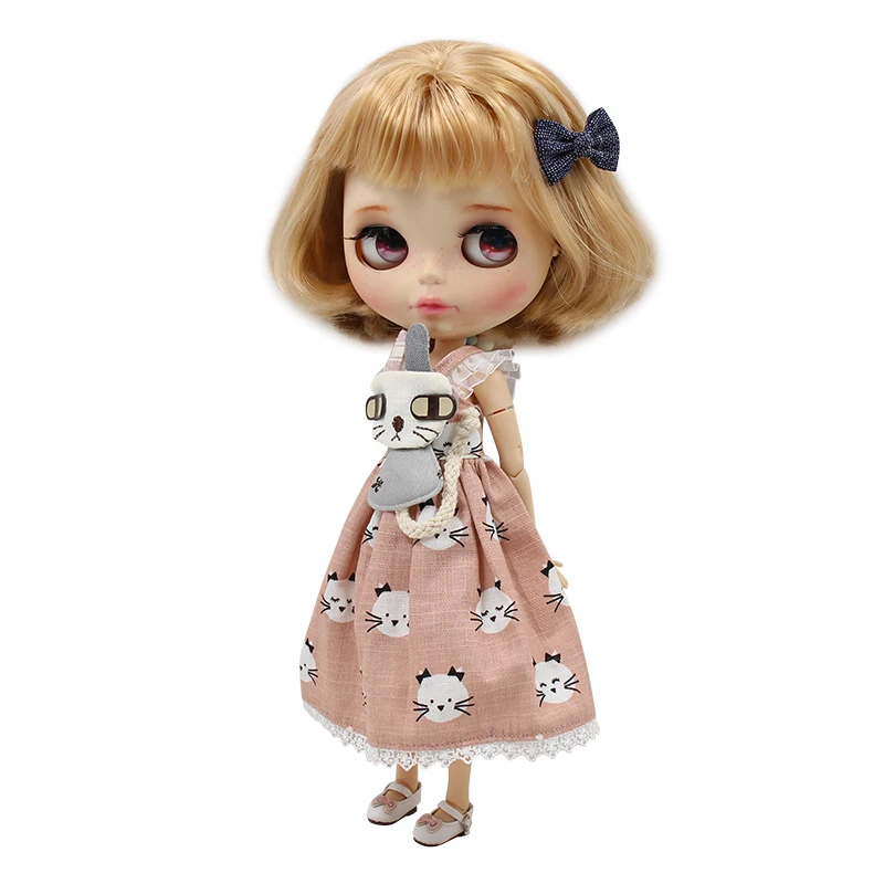 Кукла ледяной DBS Blyth одежда licca joint body bjd милое платье с котом и шпилькой