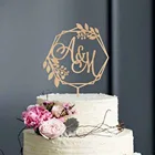Рустикальный венок на заказ, Топпер для торта, Топпер для свадебного торта, каллиграфия, инициалы, буквы персонализированный Топпер на торт с монограммой, топпер для торта