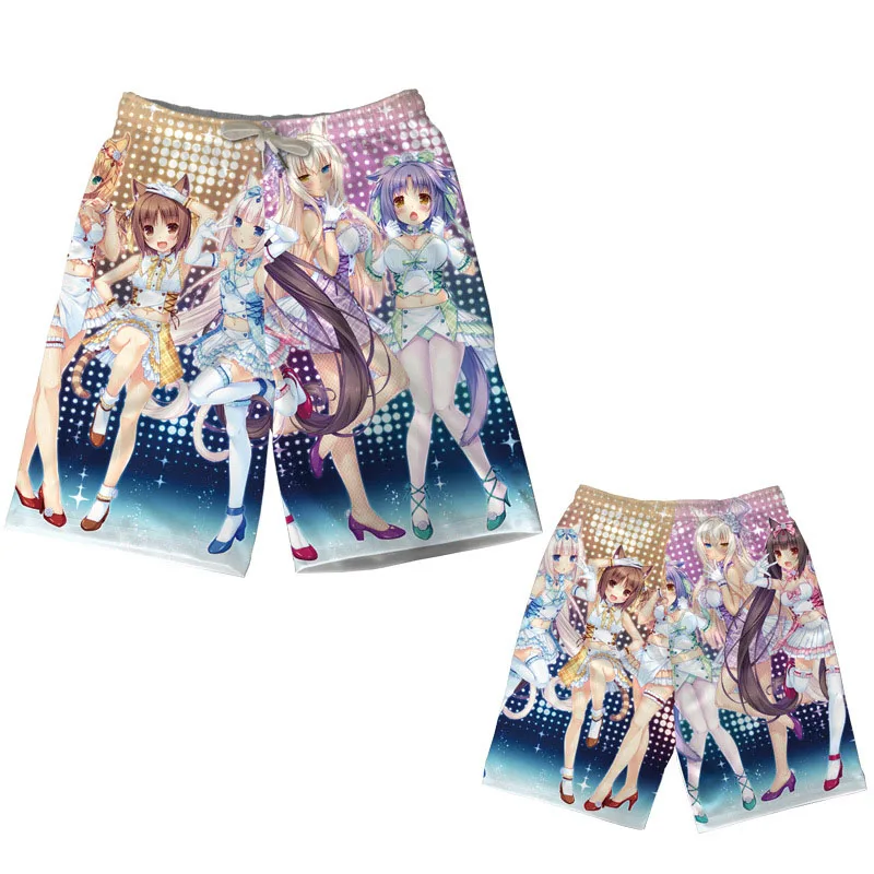 Cosroad игра Nekopara шорты для косплея Chocolat и ванили сексуальные пляжные брюки мужские летние шорты для отдыха