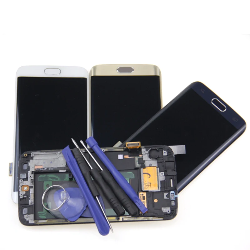 5 1 ''Супер AMOLED дисплей для SAMSUNG Galaxy S6 edge lcd G925 G925I G925F сенсорный экран дигитайзер +