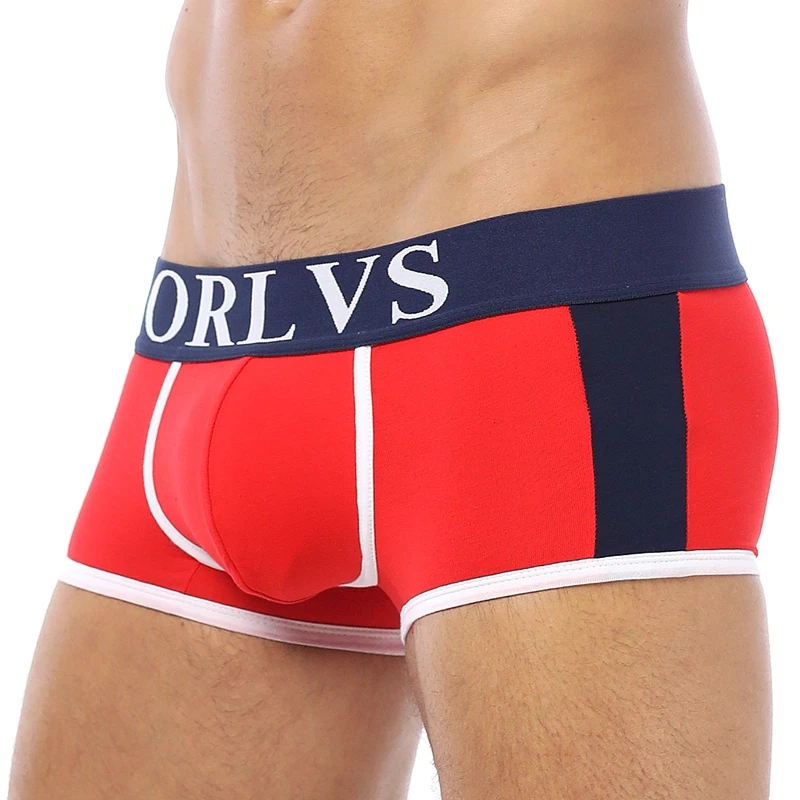 ORLVS брендовые трусы боксеры для геев Мужское нижнее белье U Pouch tanga хлопковые