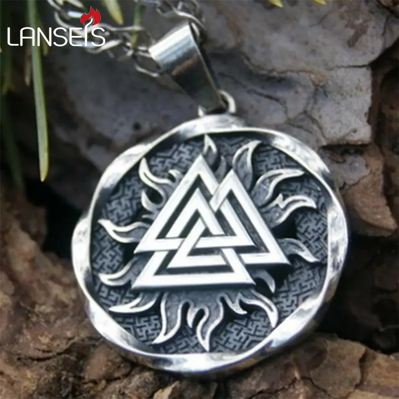 Lanseish10 шт Valknut подвеска с символикой викингов колье кулоном в стиле скандинавский