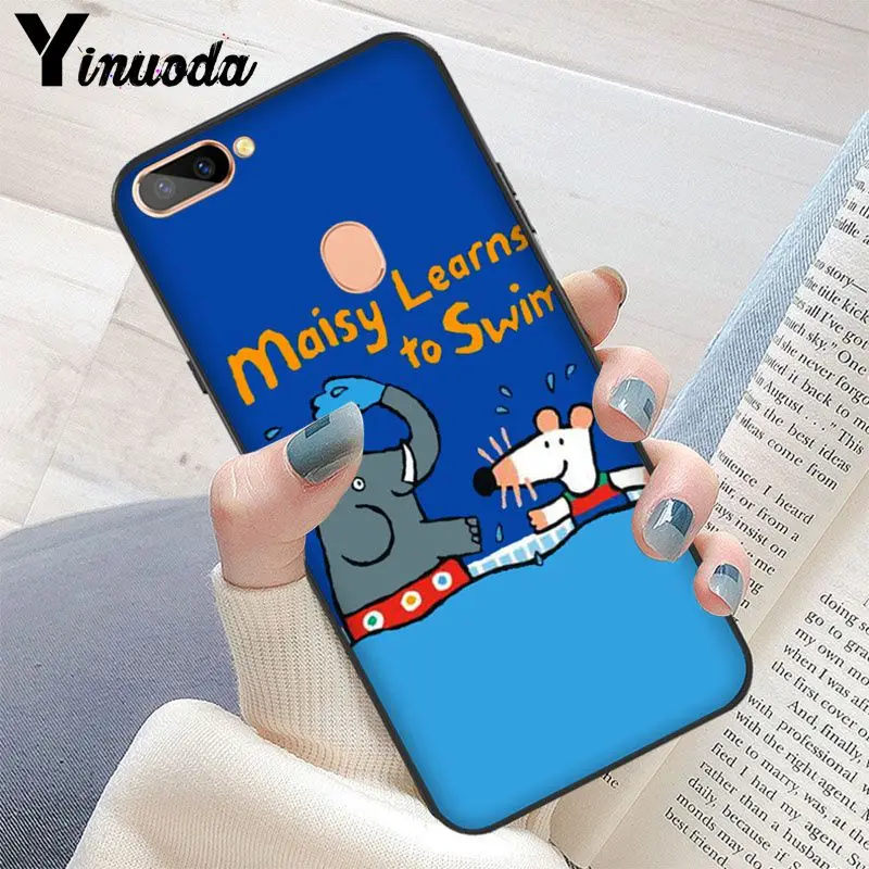 Yinuoda Maisy Mose Story Comic TPU Мягкий силиконовый черный чехол для телефона OPPO R9 R9S Plus R11 R15 R17