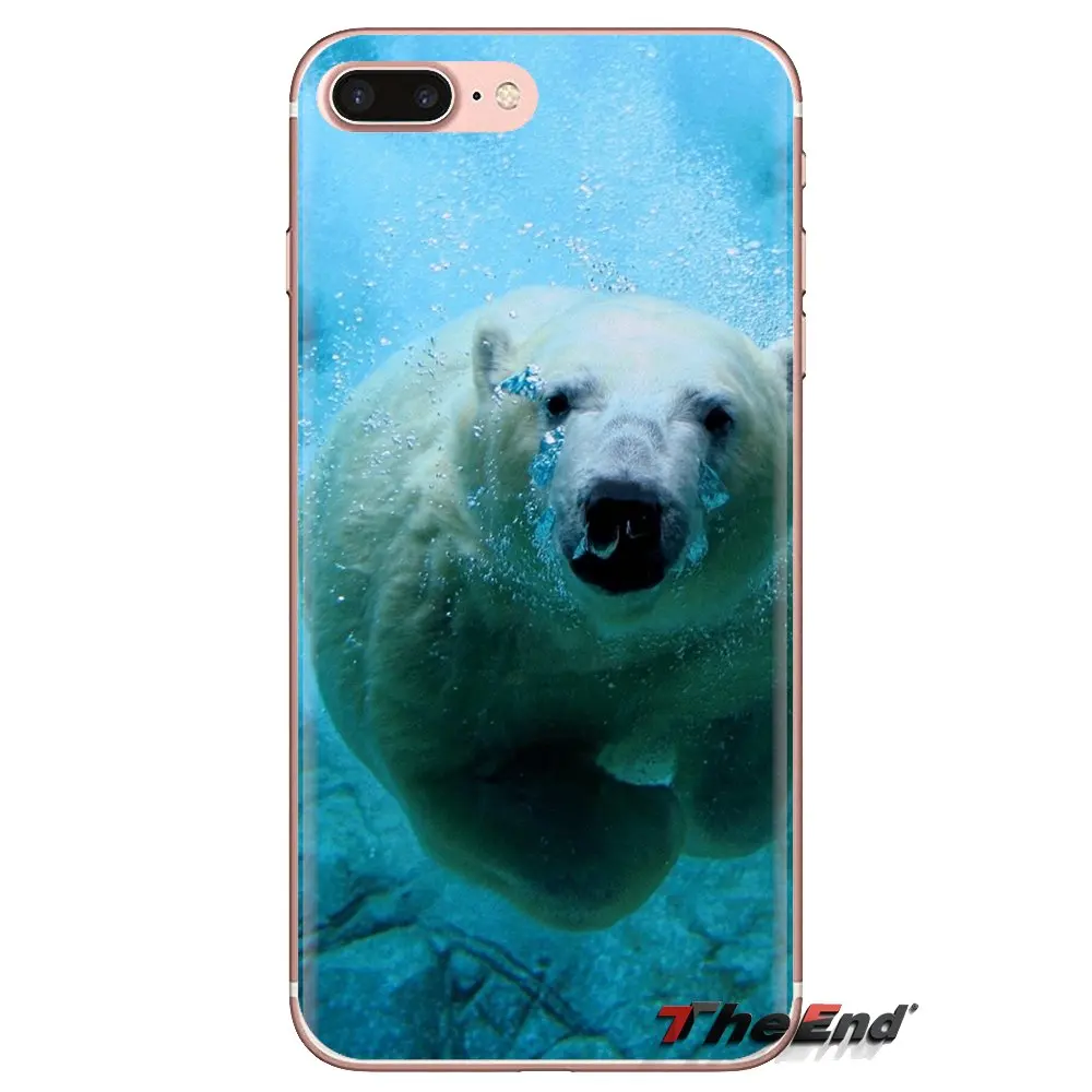 For Huawei G7 G8 P7 P8 P9 P10 P20 P30 Lite Mini Pro P Smart Plus 2017 2018 2019 lovely white polar bear Silicone Phone Skin Case |