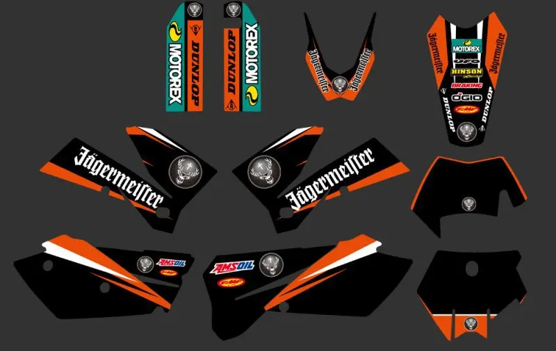 0267 оранжево-белая новая командная графика с подходящими фонами подходит для SXF MXC