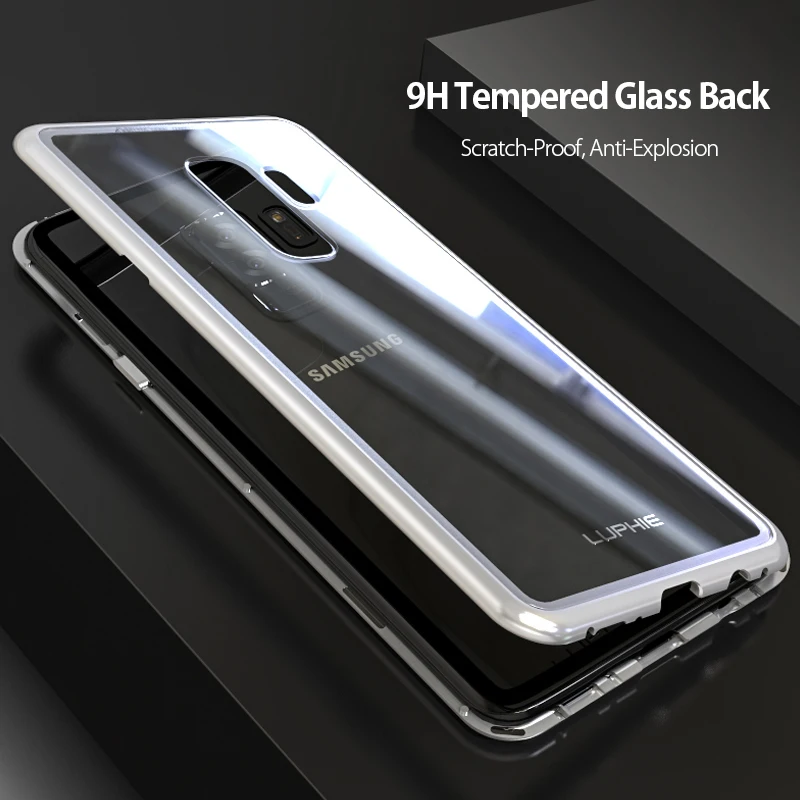 Магнитный чехол для samsung Galaxy S8 S9 Plus Note 8 S7 край закаленное Стекло крышка магнит