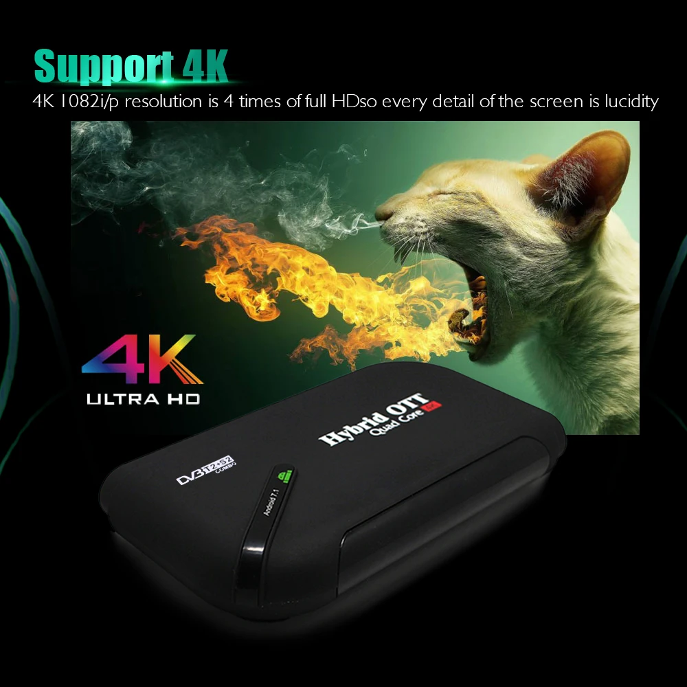 DVB T2 S2 Android приставка Amlogic S905D Android 7,1 H.265 DVB T2 S2 ТВ приставка 1 ГБ 8 ГБ T2 S2 Android комбо ТВ приёмник