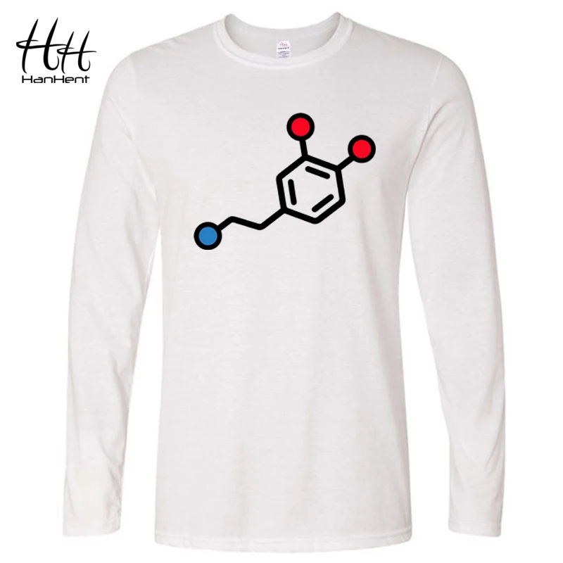 Мужская футболка HanHent с принтом допамина мужские футболки длинным рукавом