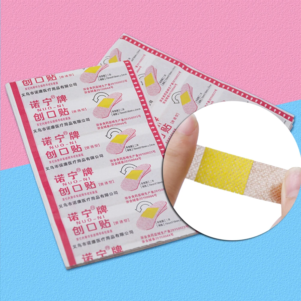 

50pcs/box First aid bandage hemostatic medical disposable waterproof Band-Aid with a sterile gauze pad first aid