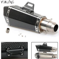motorcycle real carbon fiber exhaust exhaust muffler pipe for yamaha yzf r1 r6 fz1 fz6 fazer xj6 ybr 125 250 r3