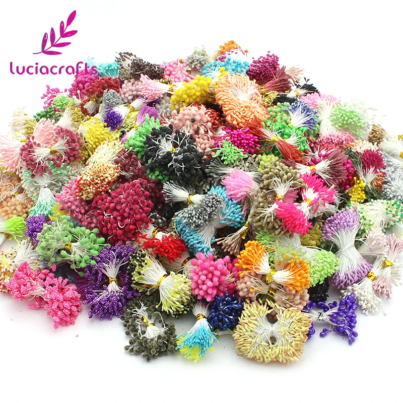 Lucia Craft 100 г/лот прибл. 1100 шт. искусственных цветов случайного размера с двумя