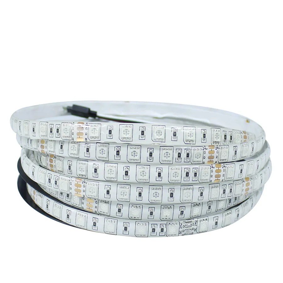 5 м 24 В IP65 водонепроницаемая гибкая светодиодная лента 5050 300led освещение
