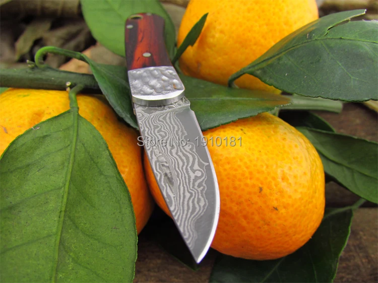 Складной мини-нож из дамасской стали ручной работы нож в подарок портативный