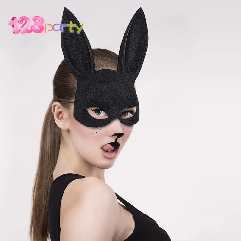 Halloween Mask Black Bondage Bunny Rabbit Masquerade Party Masks Adult Decoration Great Funny Festival Cosplay Дом и сад