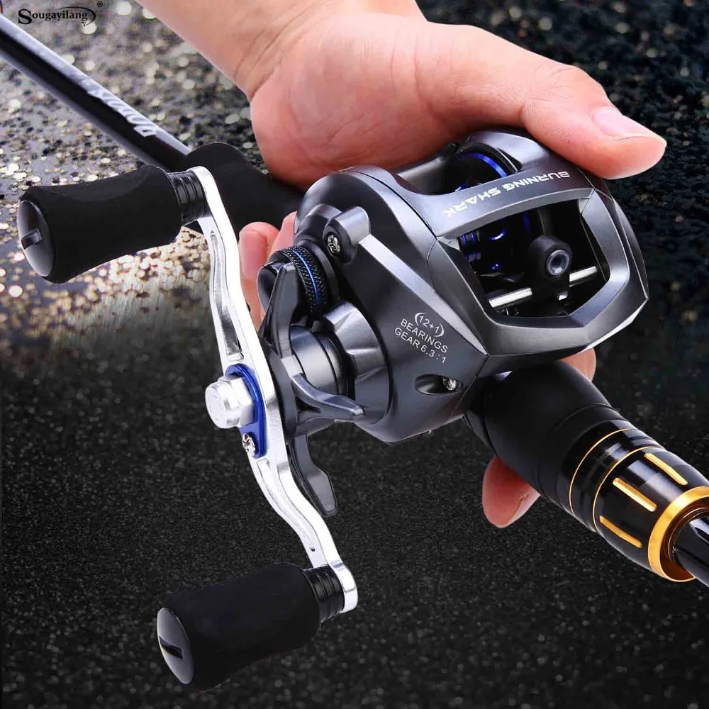 Sougayilang 13BB Baitcasting Рыболовная катушка литья Приманка рыболовная Катушка морской