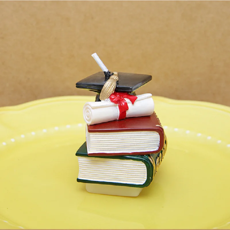 Новое празднование выпускного книги свечи доктор шляпа День рождения свеча для торта детский сад декор для выпускного вечера небольшие подарки