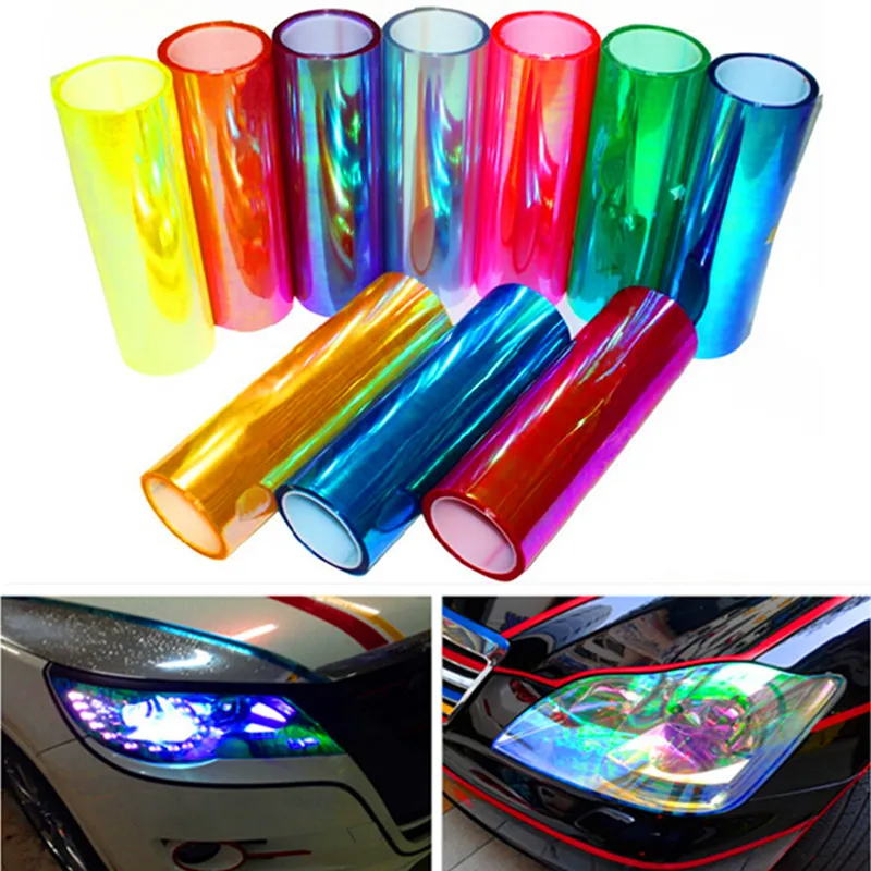 30CM x 100CM car styling Chameleon Headlight Taillight Vinyl Tint car sticker Light Film Wrap Sheet