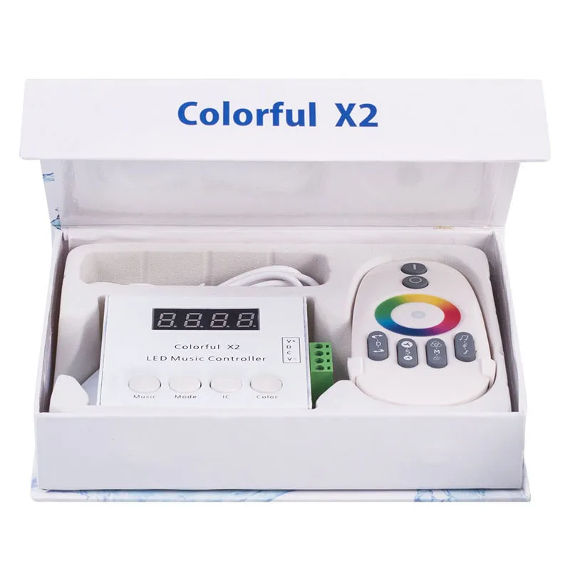 Rf светодиодный rgb музыкальный контроллер DC12 24V цветной 6 клавиш для SPI
