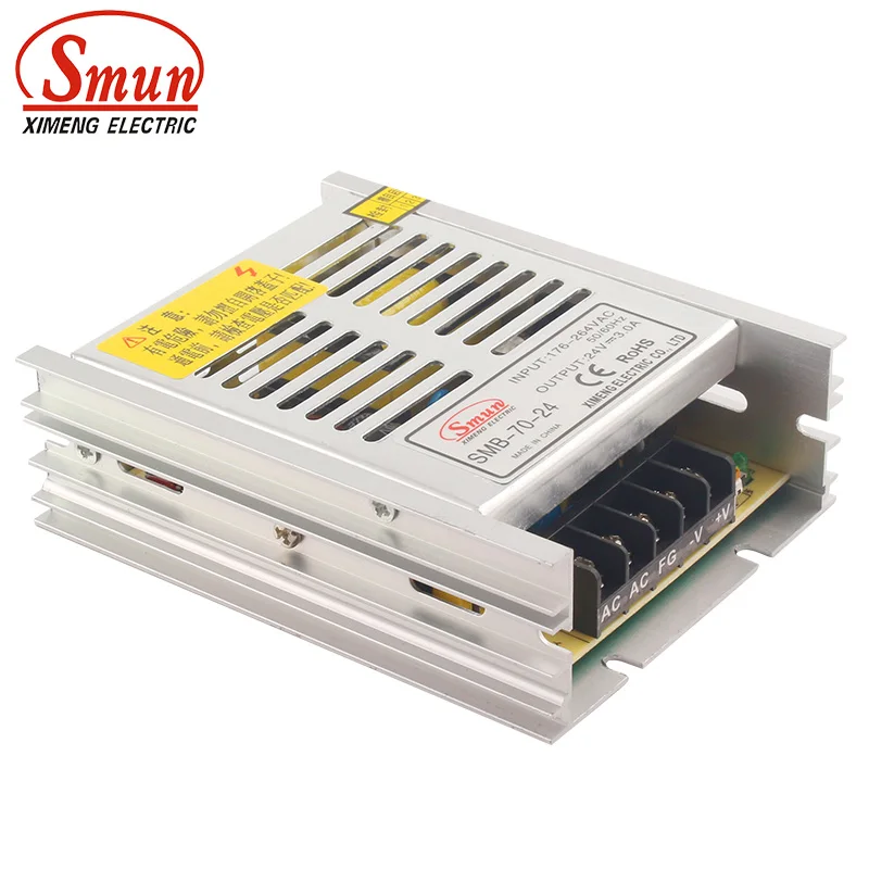 SMUN SMB 70 24 Вт ультратонкий источник питания с одним выходом и переключением режима