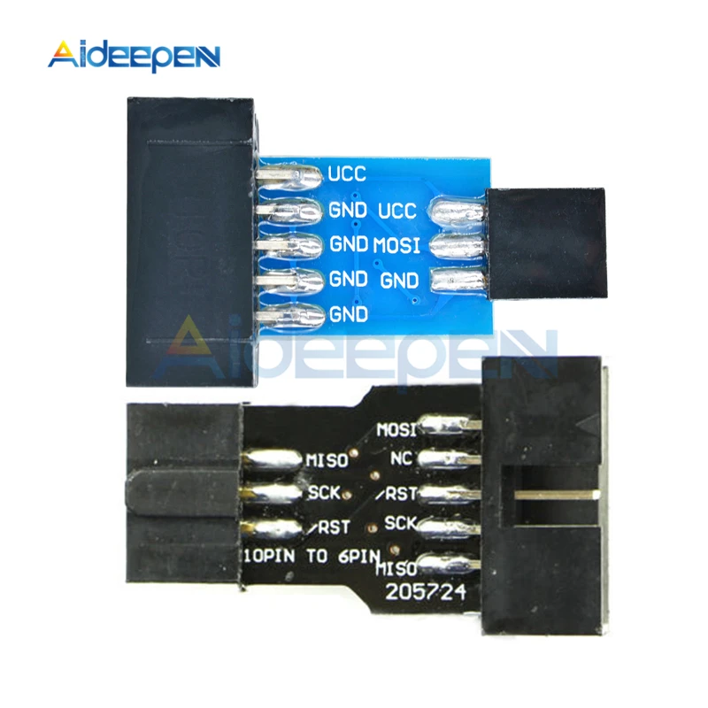 10 Pin до 6 Pin плата адаптера ISP интерфейс конвертер для Arduino AVR MCU макетная плата AVRISP USBASP STK500 программист