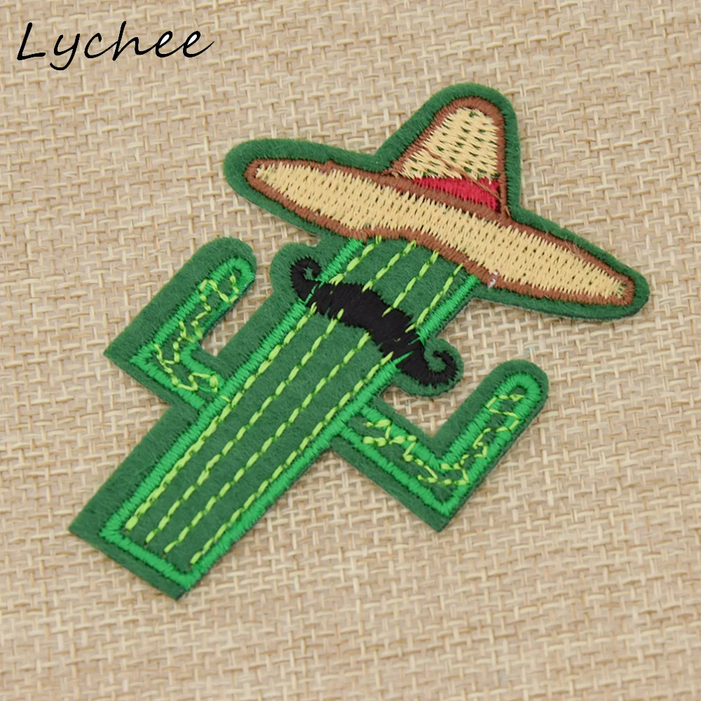 Lychee творческие растения бороды шляпа мультфильм кактус сделай сам одежда утюгом