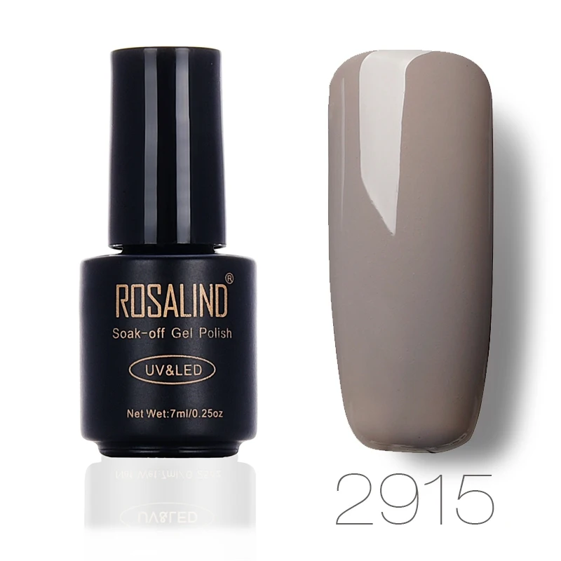 ROSALIND 7 мл Лак для ногтей великолепный цвет Гель-лак для ногтей Vernis полуперманентное верхнее покрытие Базовое покрытие Гель-лак для ногтей Гель-лак - Цвет: 2915
