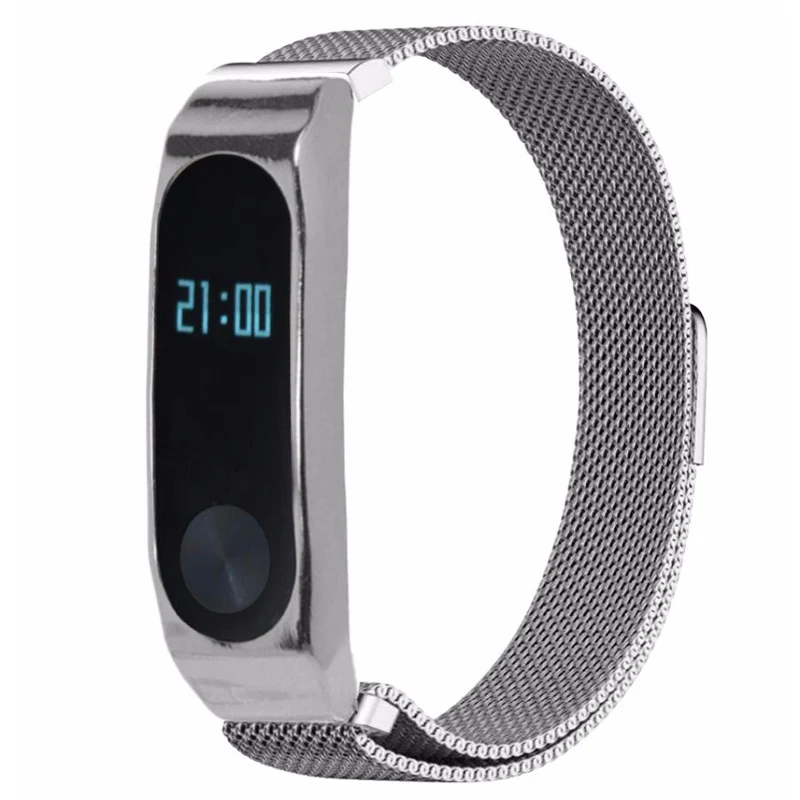 silver Mi lanese петля браслет для mi band 2 ремешок из нержавеющей стали металлический браслет умные аксессуары ремешок для часов - Цвет ремешка: silver
