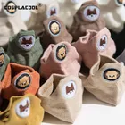 Носки женские, забавные, с вышивкой, в виде Мопса