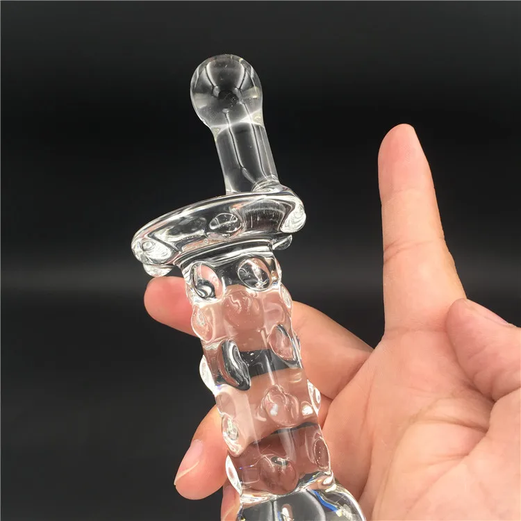 Стеклянный фаллоимитатор Pyrex секс игрушка для женщин Вращающийся вибратор 2