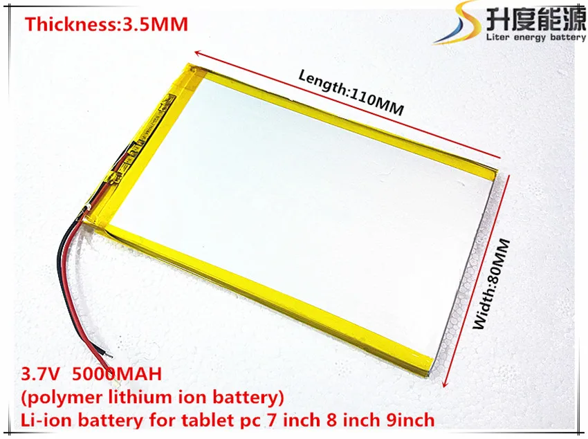 

Original Li-ion Battery 3.7v 5000mAH(Approx) for 8 inch N83,N86 A85,A86 Tablet PC 3580110