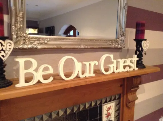 Деревянные Свадебные буквы-будьте нашим гостевым-12 см-грузинский