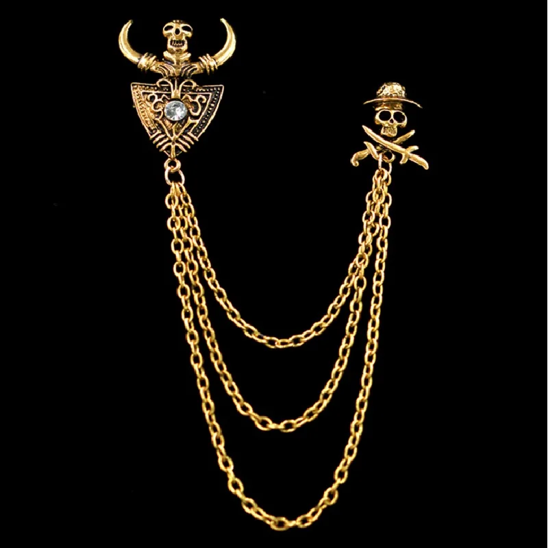 Просто Прибытие Мужчины Скелет Хэллоуин Длинные Брошь и Pin-код Ковбой Броши