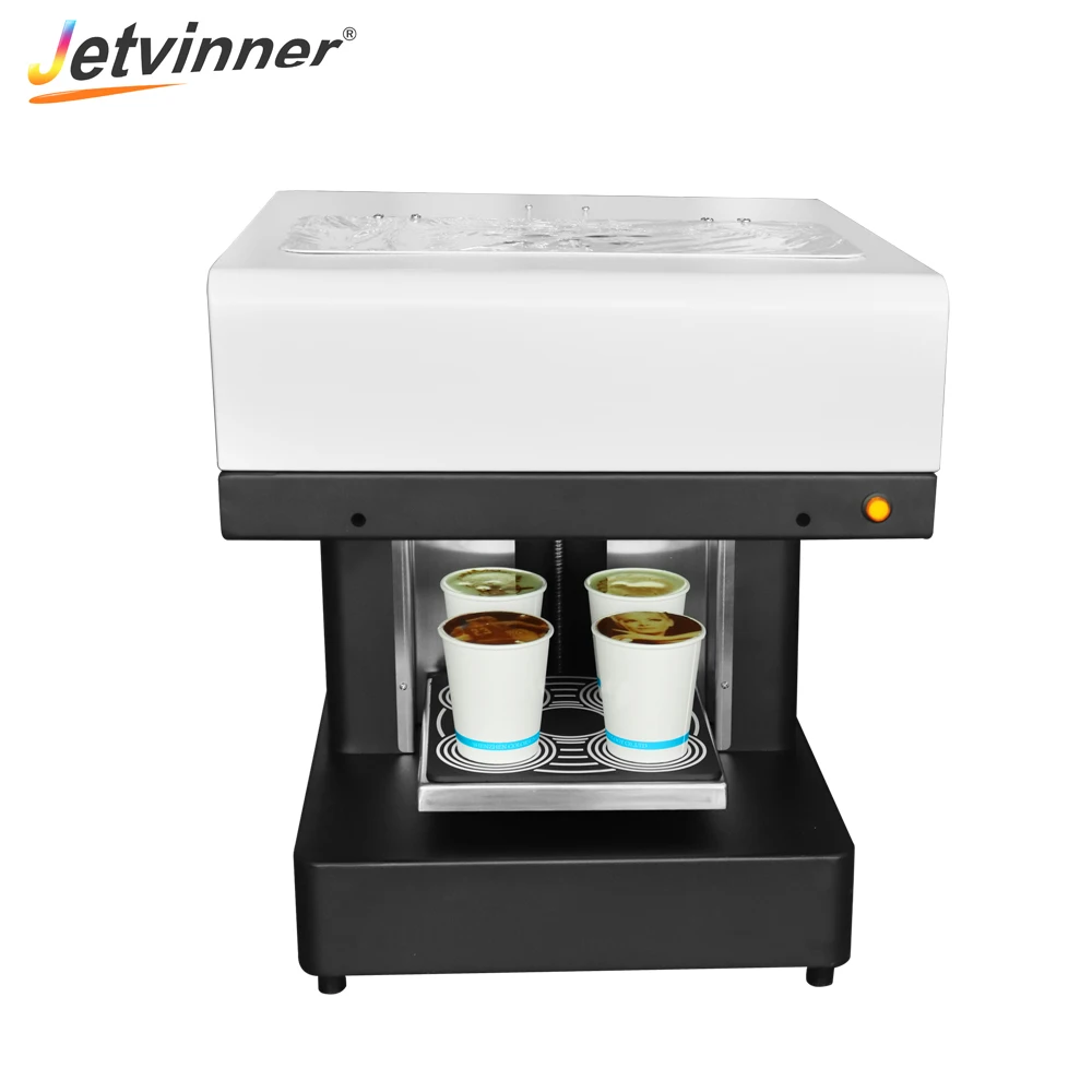 Jetvinner кофе принтер с 4 чашками автоматическая машина для печати продуктов торта