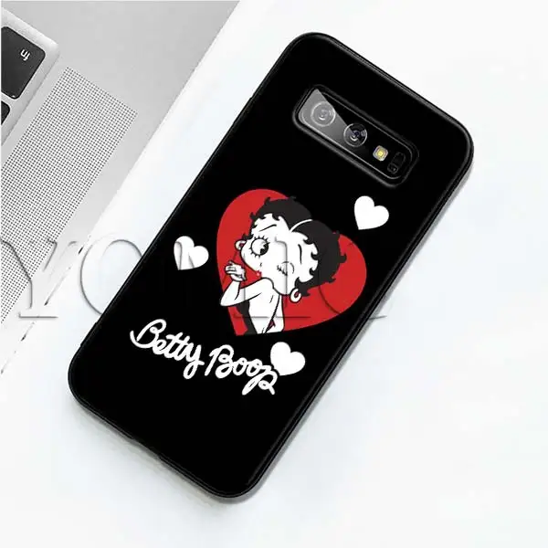003 Betty Boop черный силиконовый чехол для samsung Galaxy S10 S10e S8 S9 плюс S7 A40 A50 A70 Note 8 9 мягкий чехол - Цвет: 003