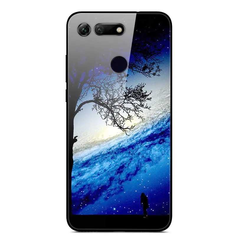 34 6,4 ''для huawei honor V20, чехол, стекло, Жесткий Чехол для Funda huawei honor View 20, чехол View 20 V 20, мягкий бампер из закаленного стекла для honor v20 - Цвет: 34