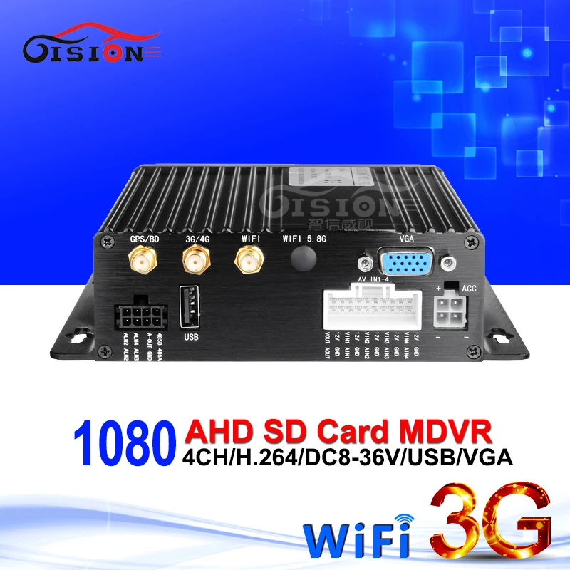 3G GPS WIFI AHD 4CH Vehcile Мобильный Dvr sd карта 128G * 2 онлайн видео CCTV система безопасности 1080