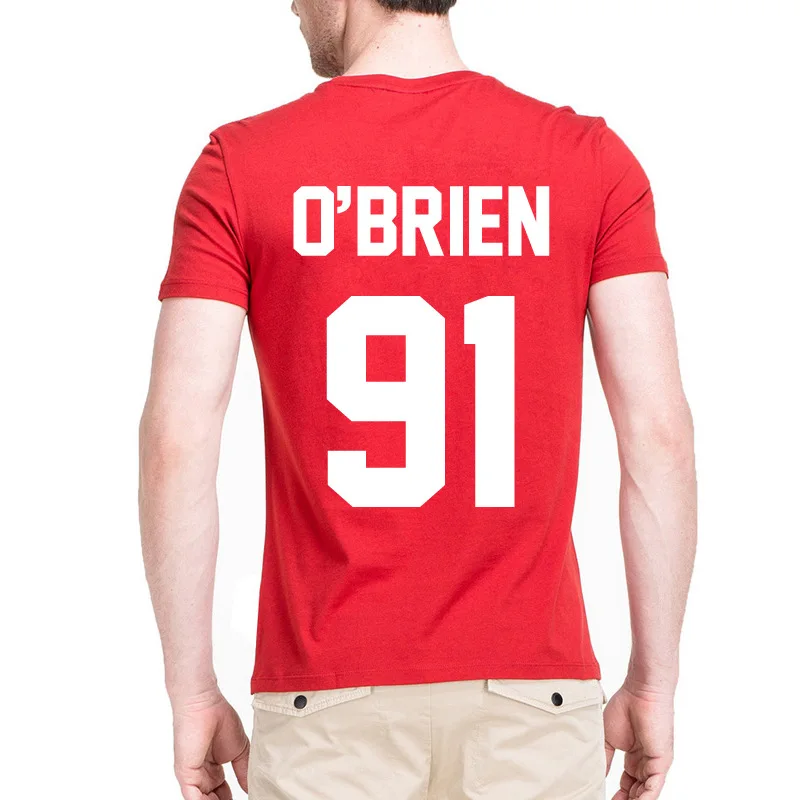 Dylan O'Brien футболка O'BRIEN 91 Футболка с принтом сбоку сзади модная женская мужская