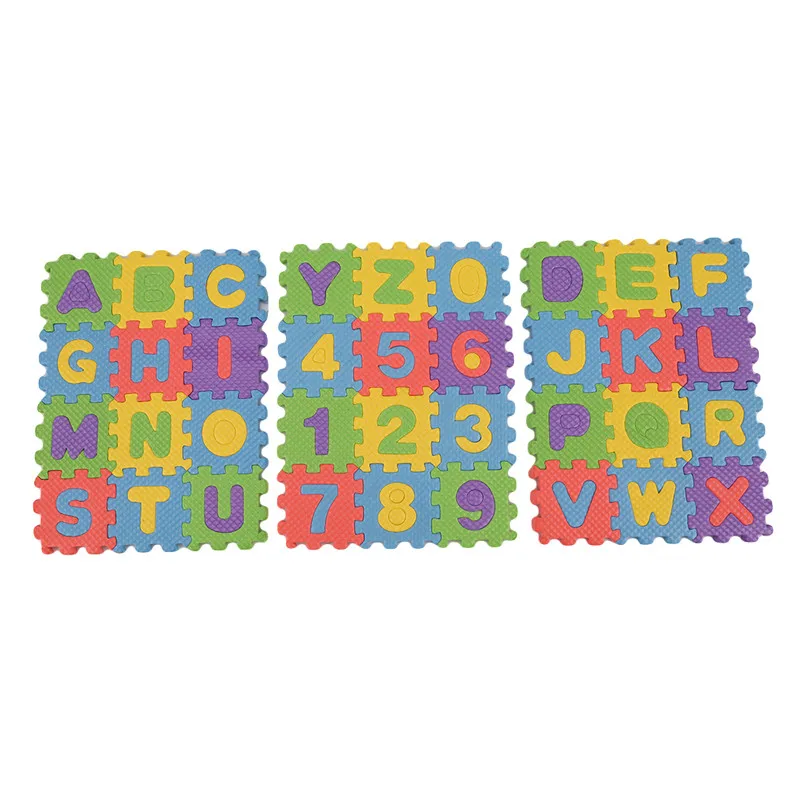 36 шт. EVA Puzzle Детские игрушки пена Алфавит цифры игровой коврик пол дети ковер для детей буквы безопасность животных дети