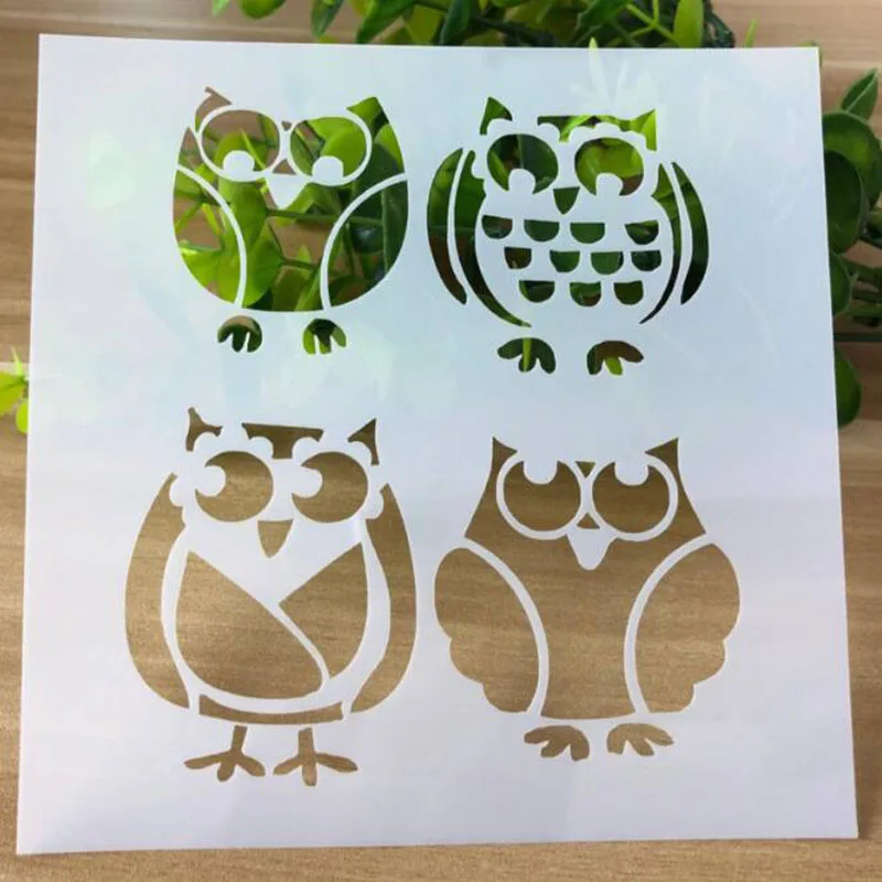4pc Openwork Flower Stencil DIY Scrapbooking Album Decorative Accessories Template Drawing Stencils For Children | Канцтовары для