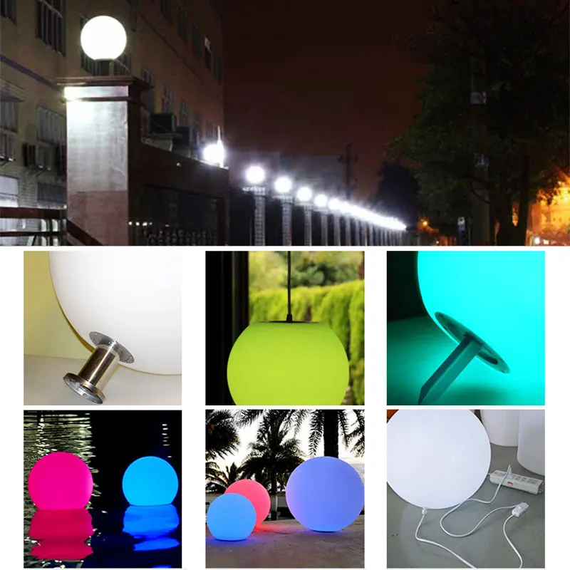 Светодиодный уличный солнечный светильник ing ball светильник водонепроницаемый RGB светящийся светильник для газона с пультом дистанционного управления плавающий шар лампа для бассейна и т. д