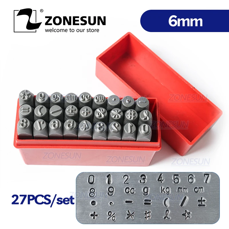 ZONESUN 27 шт. набор ювелирных изделий из углеродистой стали, стальные штампы, штампованные штампы, металлическая метка инструменты для стемпинга, браслет ожерелье кольцо